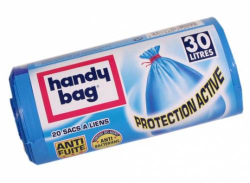 Handy Bag Sacs poubelle pour poubelle haute 20-30L - Fixation